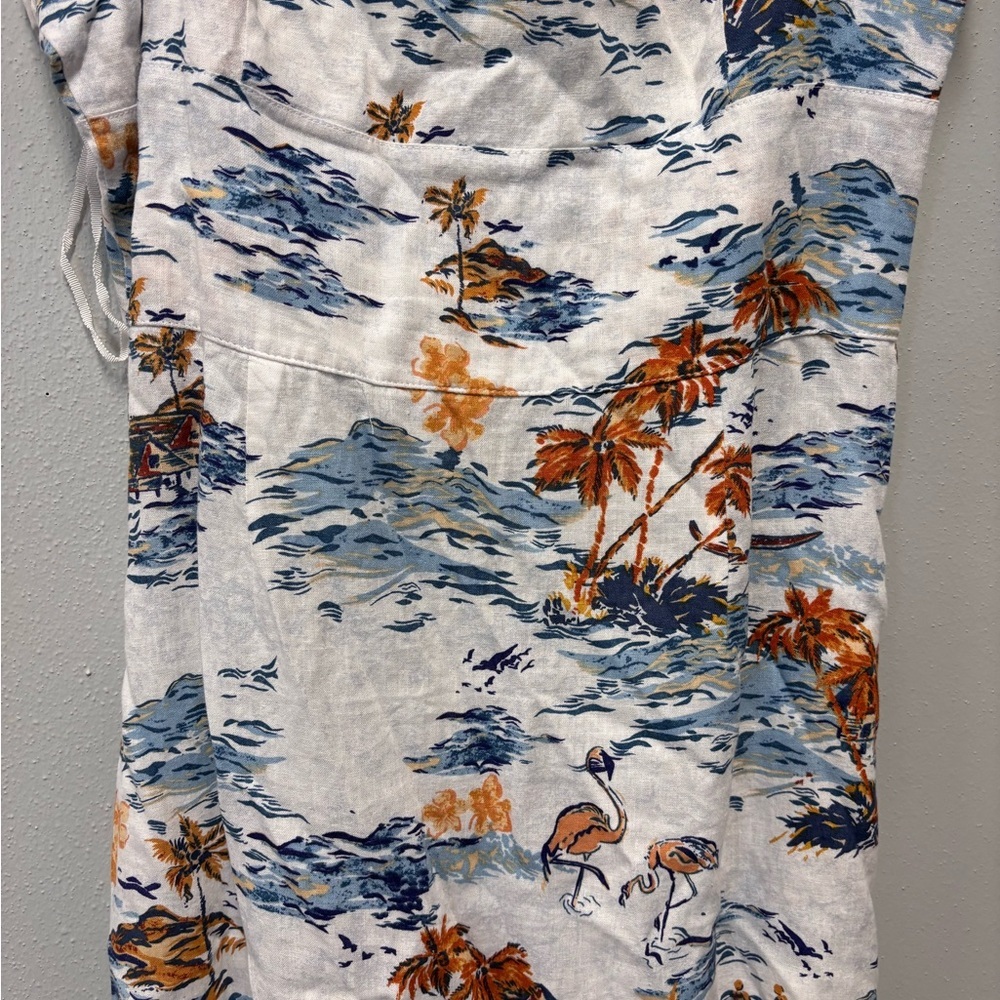 Free People Beach Party Midi Neutral Cream Floral Print Women's Dress vacation - Picture 6 of 10